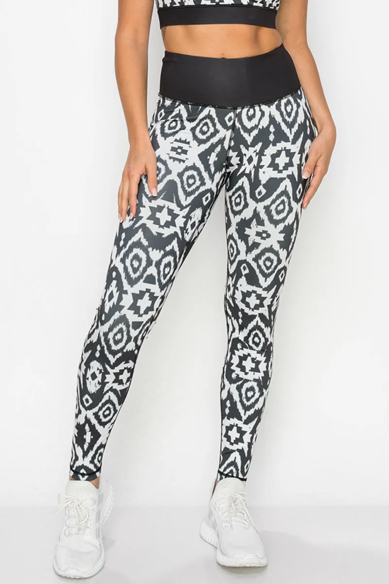 Mandala Tribal Print Active Leggings