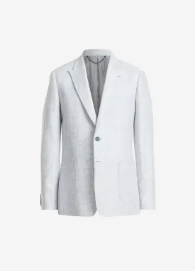 Melange Linen Blazer Silver