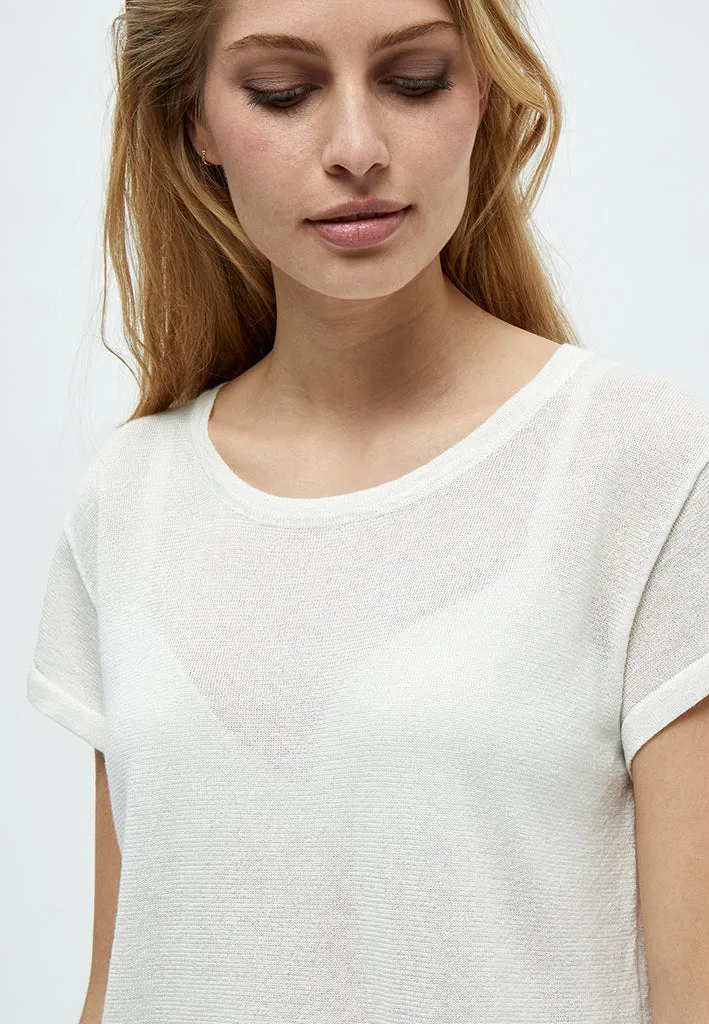 MSCarlina Knit T-Shirt - Broken White Lurex