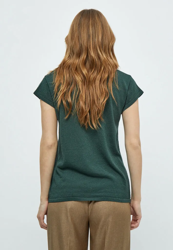 MSCarlina Knit T-Shirt - Jungle Green Met.