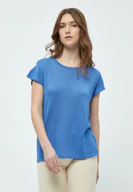 MSCarlina Knit T-Shirt - REGATTA BLUE LUREX