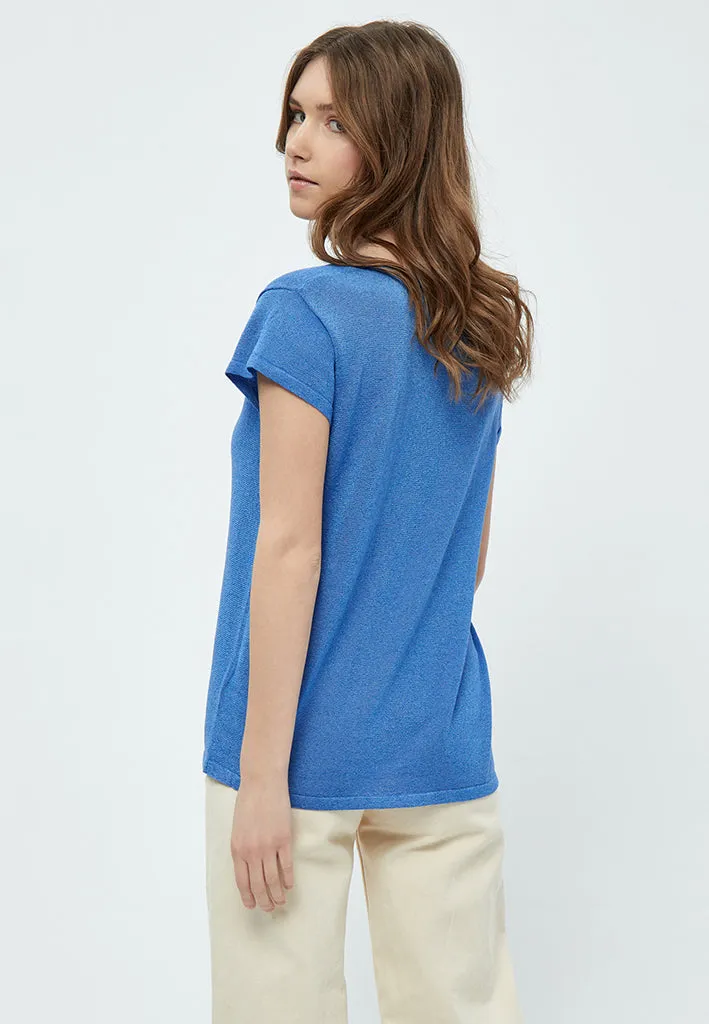 MSCarlina Knit T-Shirt - REGATTA BLUE LUREX