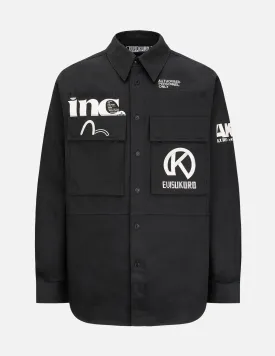 Multi Logo Print Cargo Shirt