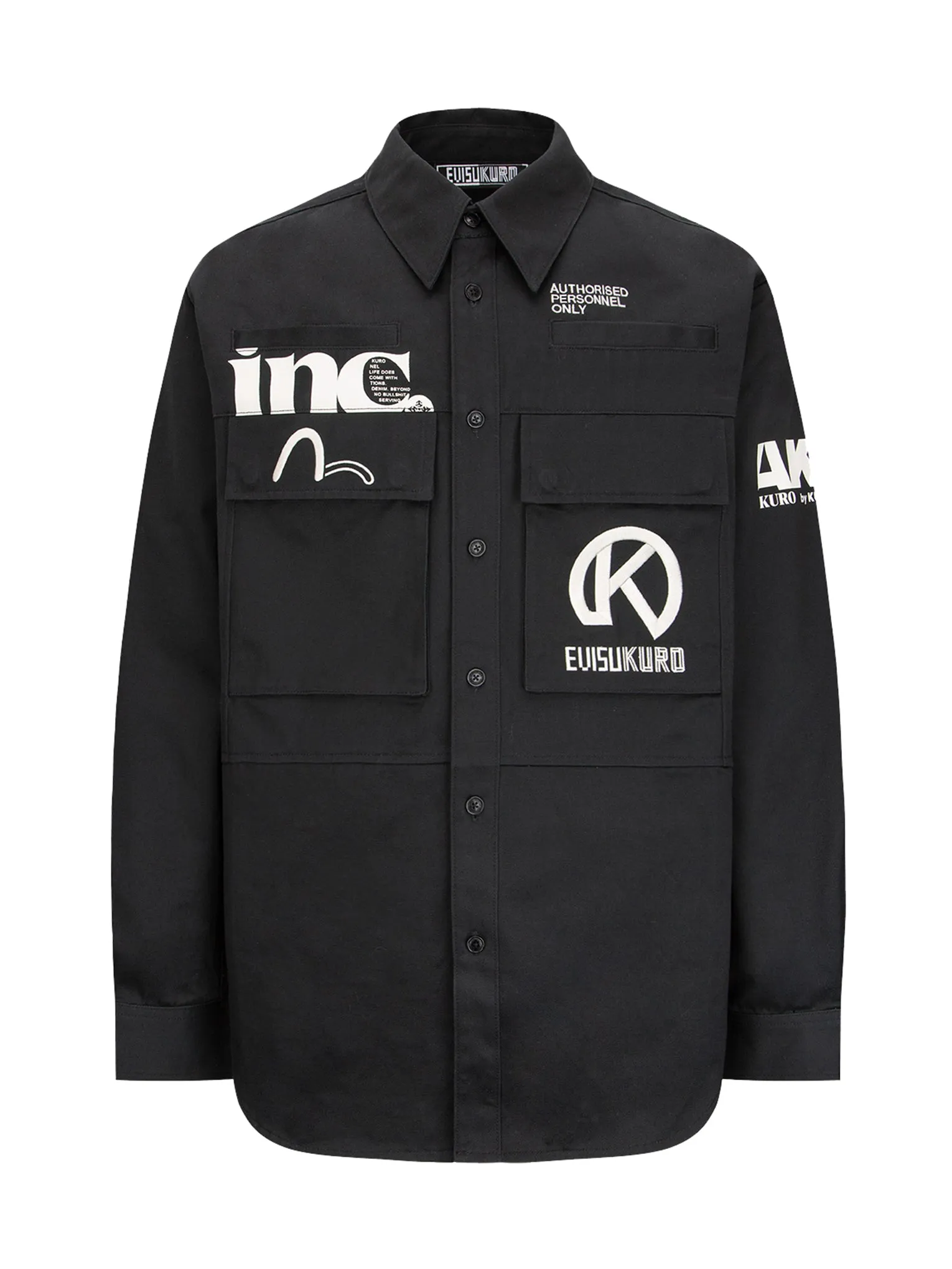 Multi Logo Print Cargo Shirt