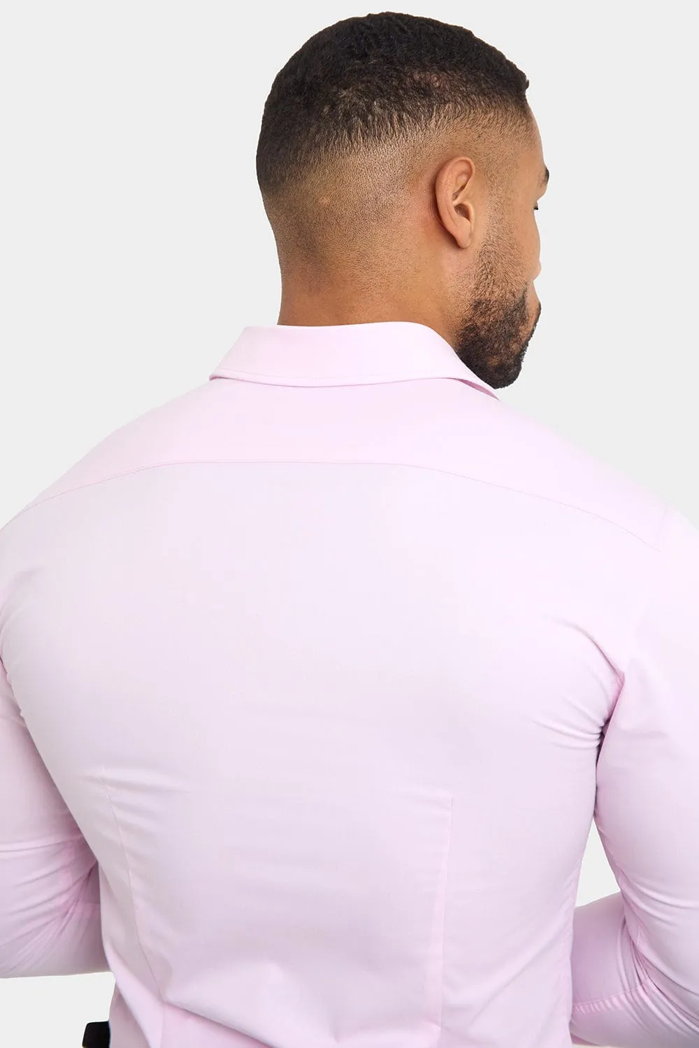 Muscle Fit Dress Shirt in Pink