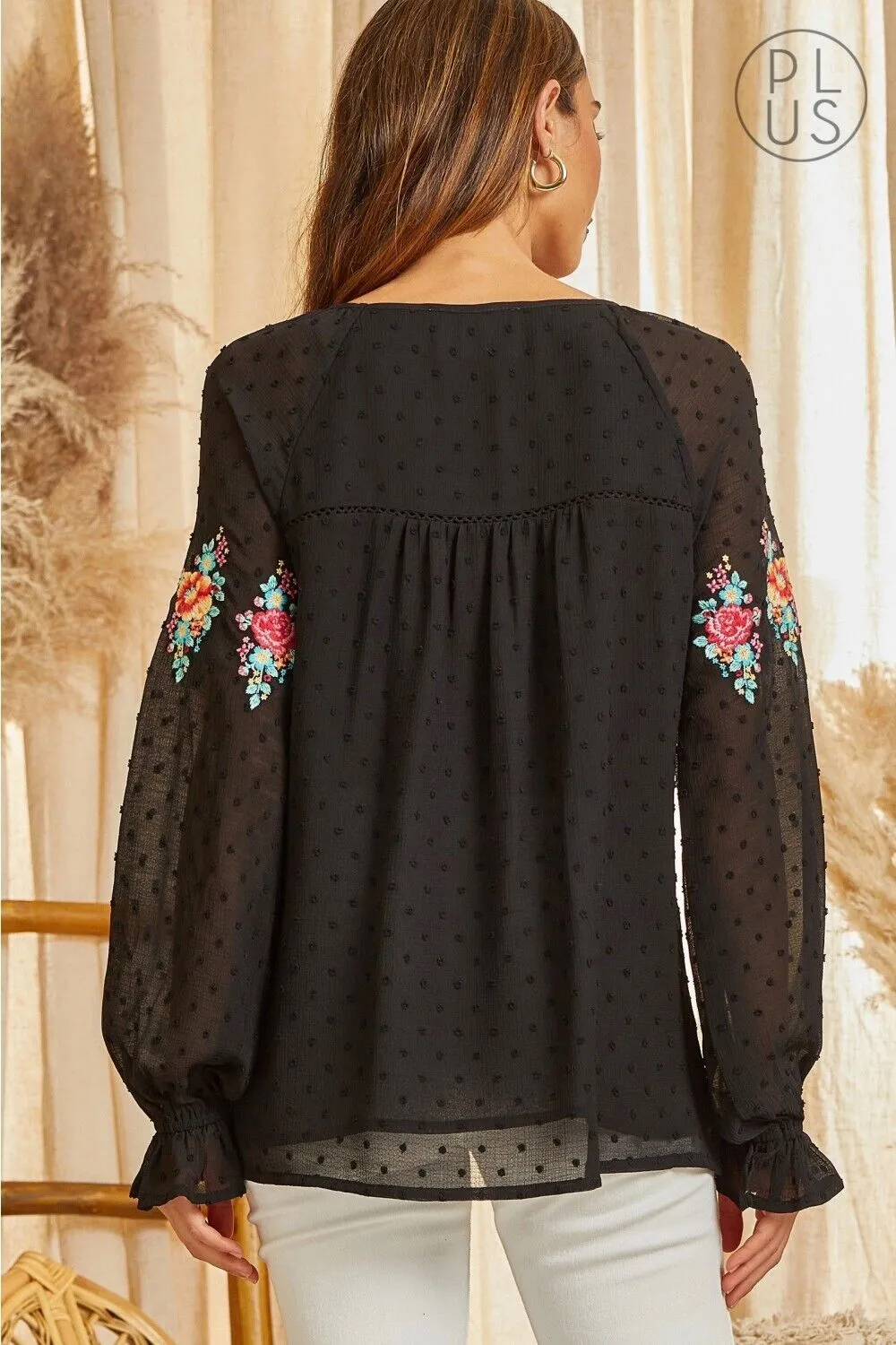 Must have Embroidered Bohemian Black Tunic