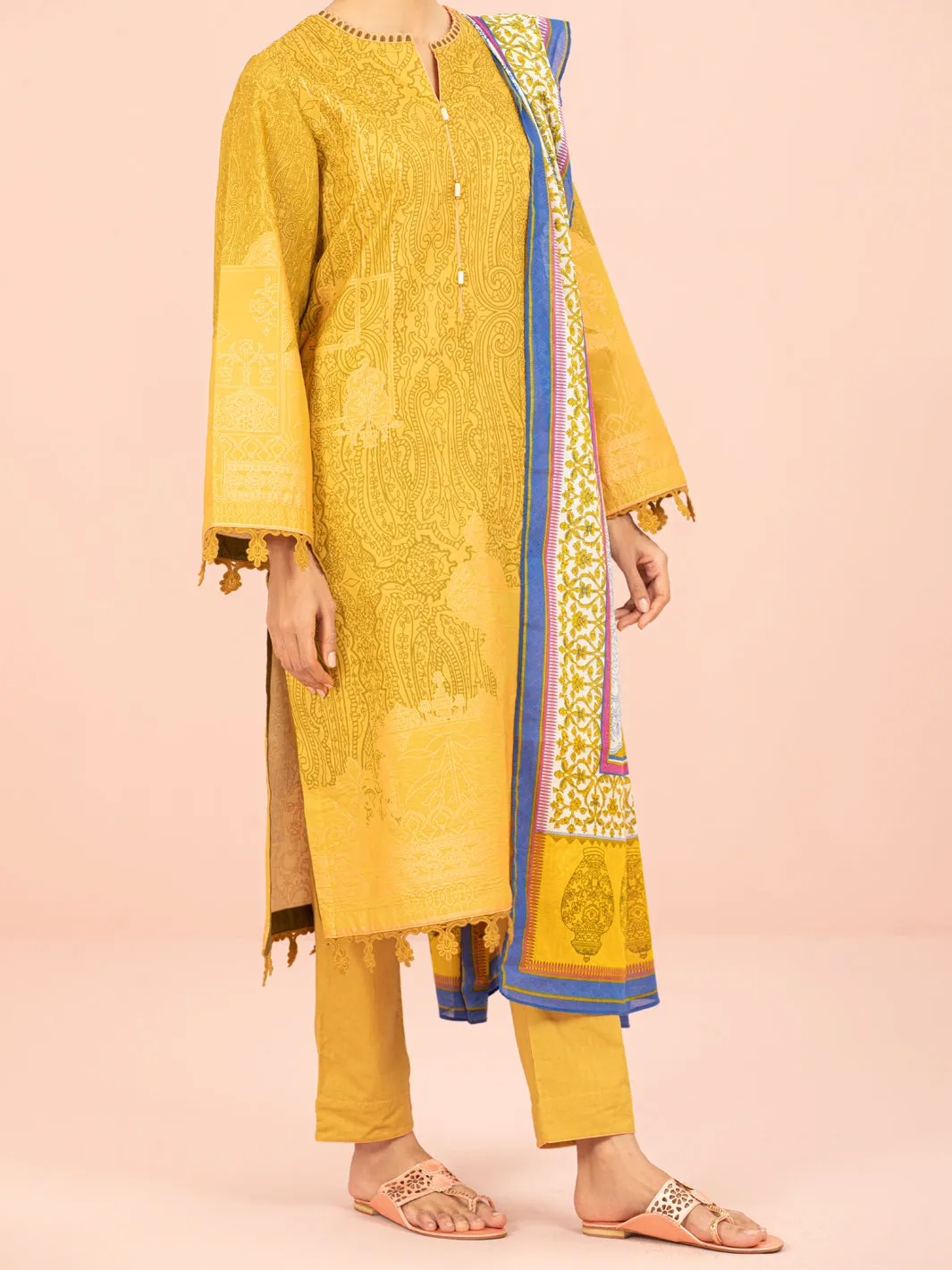 Mustard Lawn 3 Piece Unstitched - ALP-3PS-1547