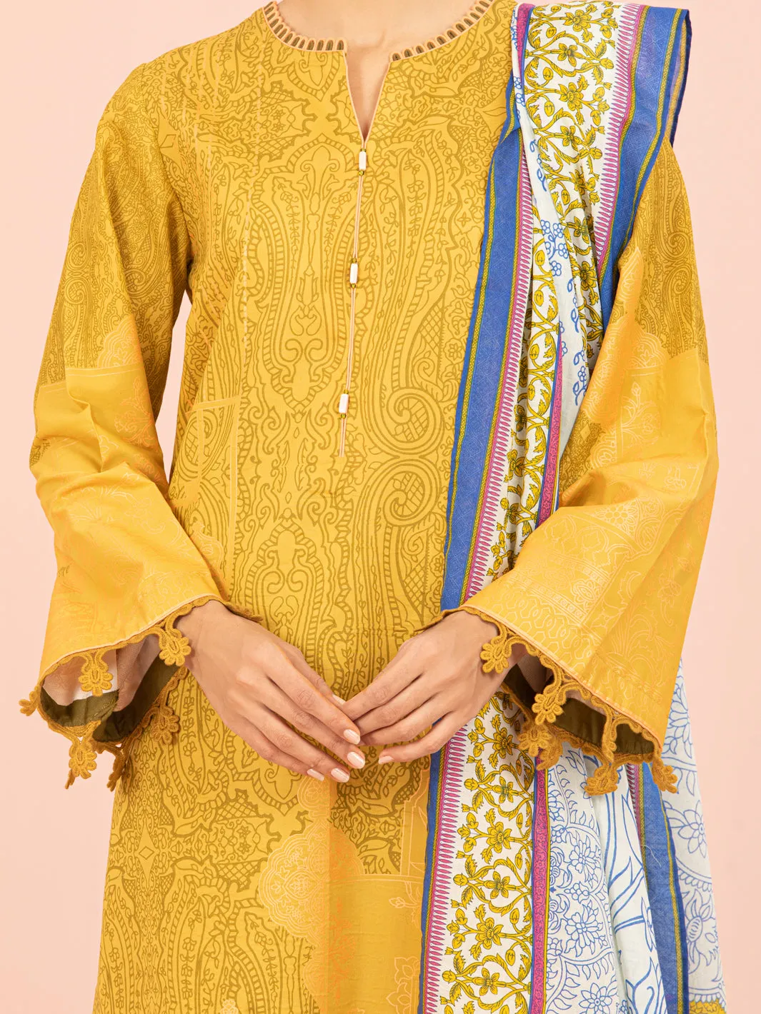 Mustard Lawn 3 Piece Unstitched - ALP-3PS-1547