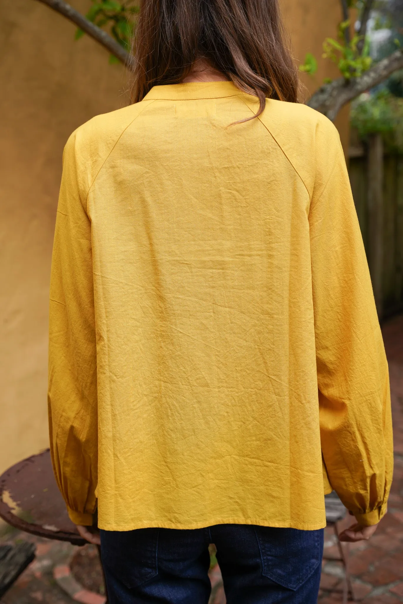 Mustard Pintuck Shirt