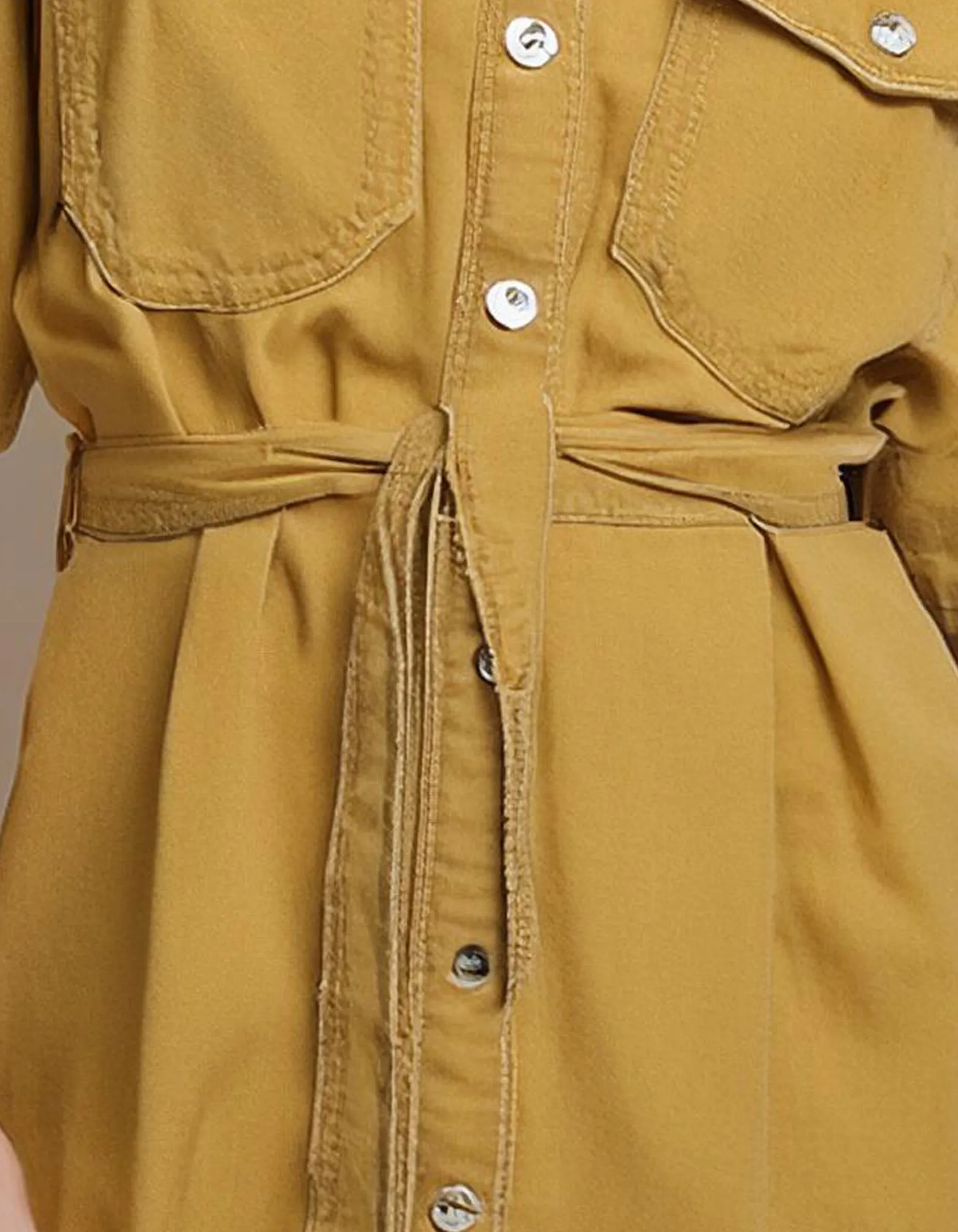 Mustard Yellow Shirt Dress