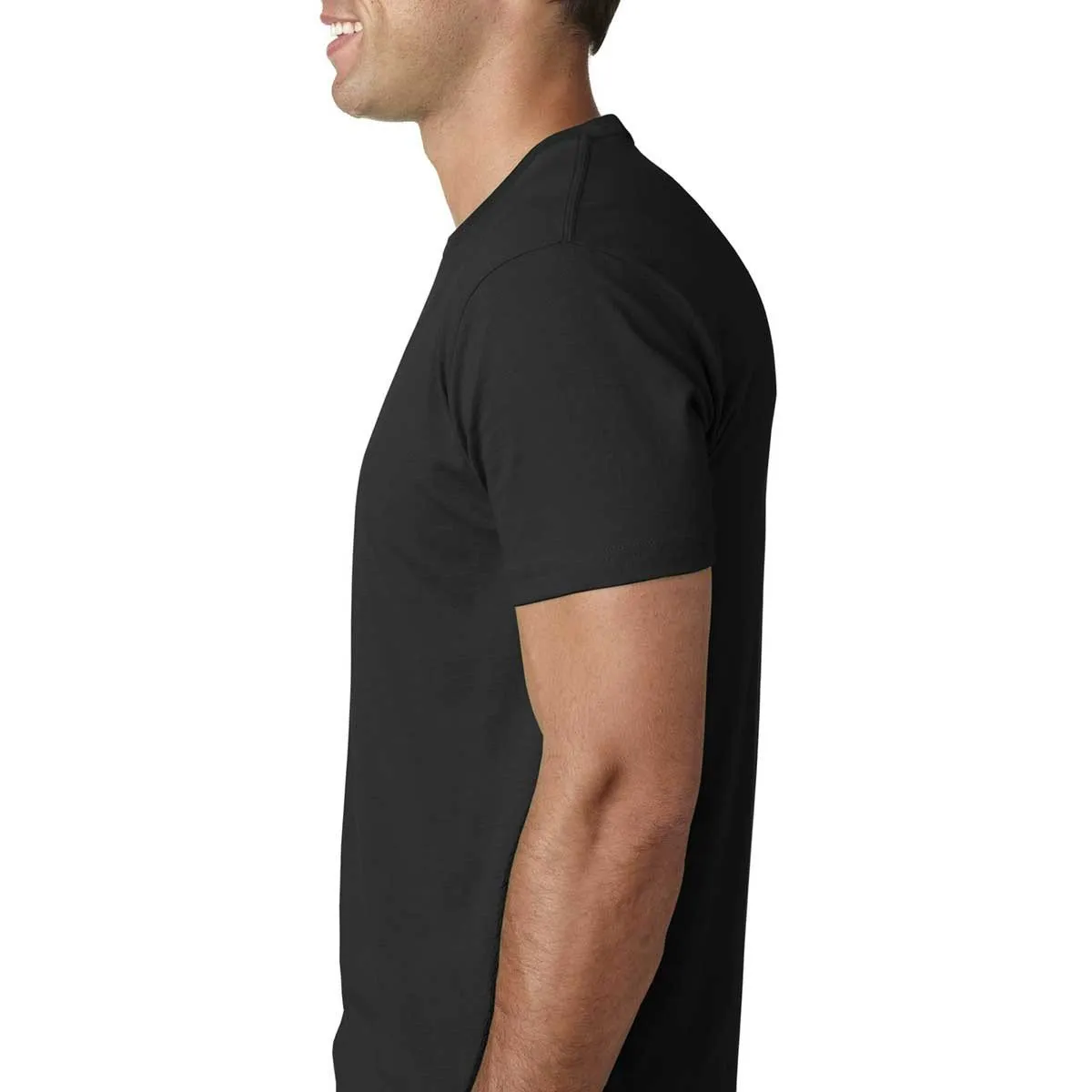 Next Level Men's Black Premium Fitted Short-Sleeve Crew