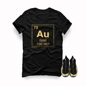 Nike Air Foamposite Pro Metallic Gold Black T Shirt (Gold periodic table)