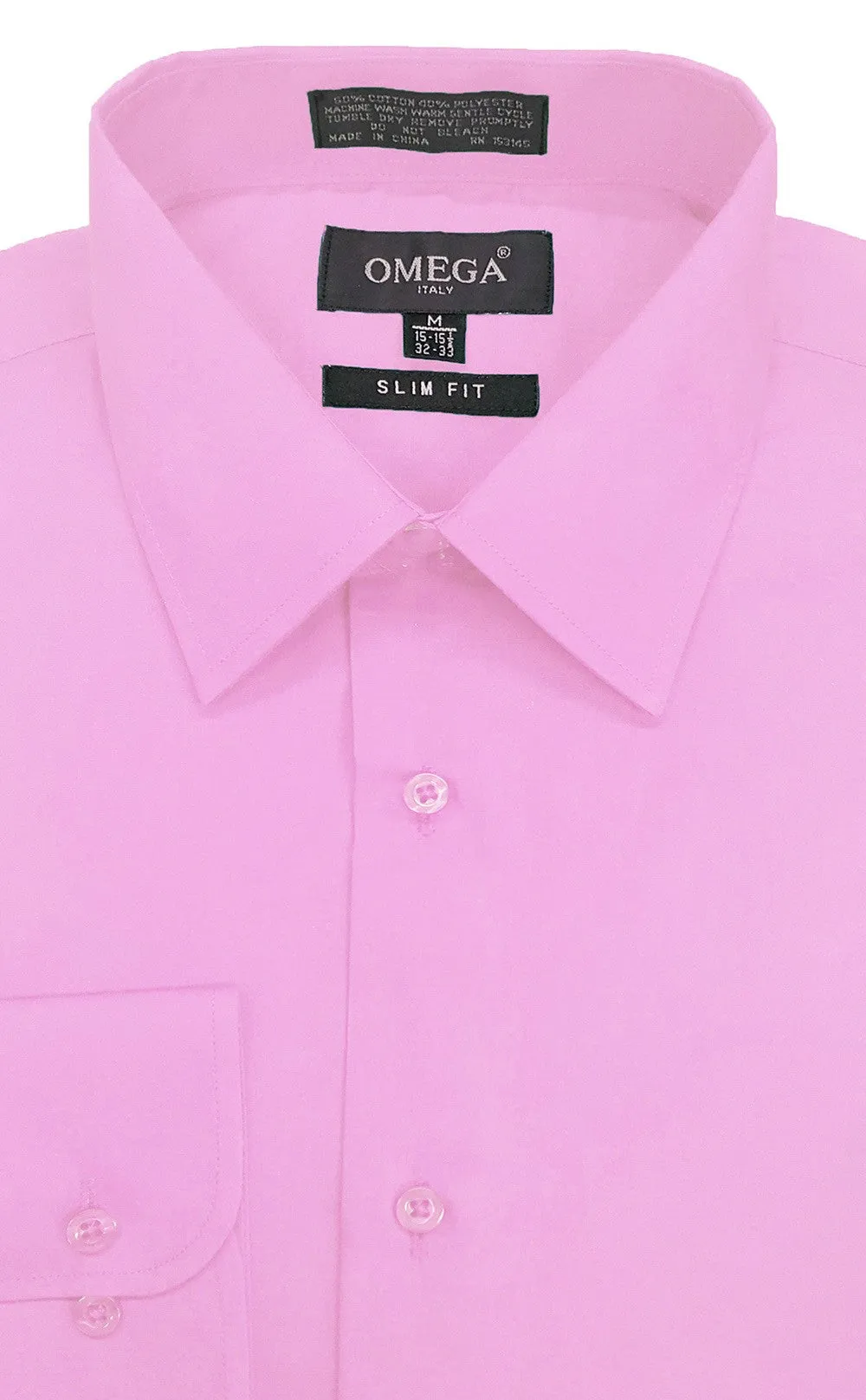 Omega Pink Slim Fit Dress Shirt