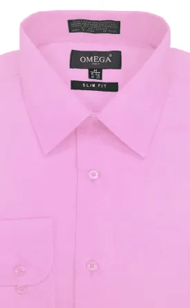 Omega Pink Slim Fit Dress Shirt