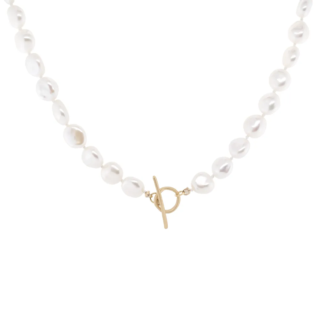 *One of Kind* Keshi Pearl Toggle Necklace