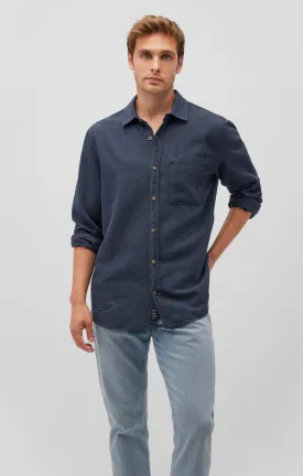 ONE POCKET BUTTON-UP SHIRT IN COLLEGIATE BLUE