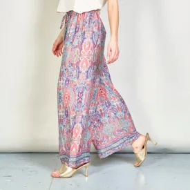 Ornate paisley wide-leg trousers wholesale