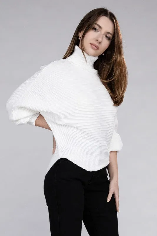 Polished Sophistication Dolman Sleeve Turtleneck Sweater - 5 Colors