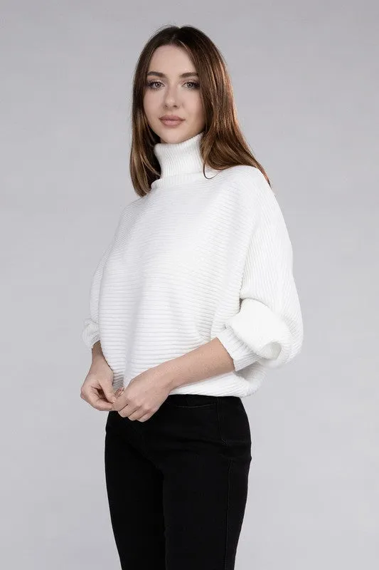 Polished Sophistication Dolman Sleeve Turtleneck Sweater - 5 Colors