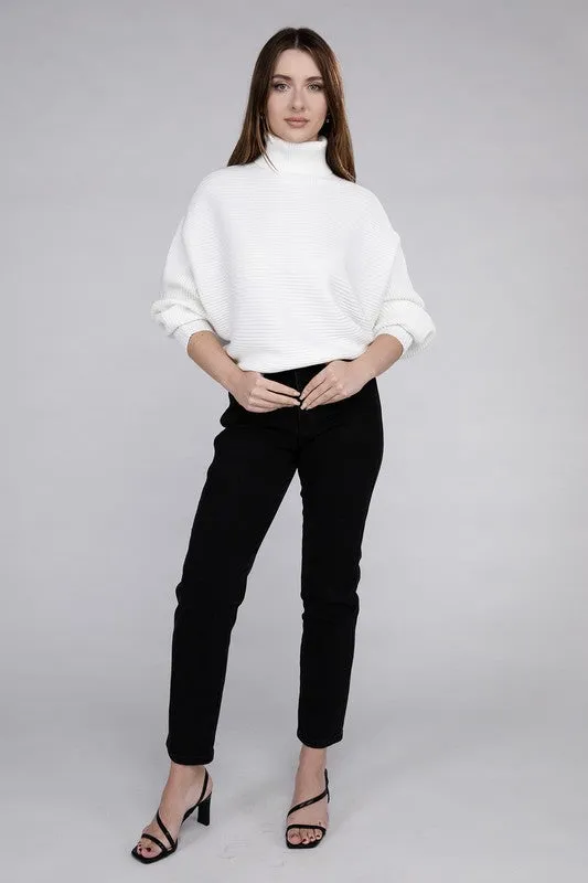 Polished Sophistication Dolman Sleeve Turtleneck Sweater - 5 Colors