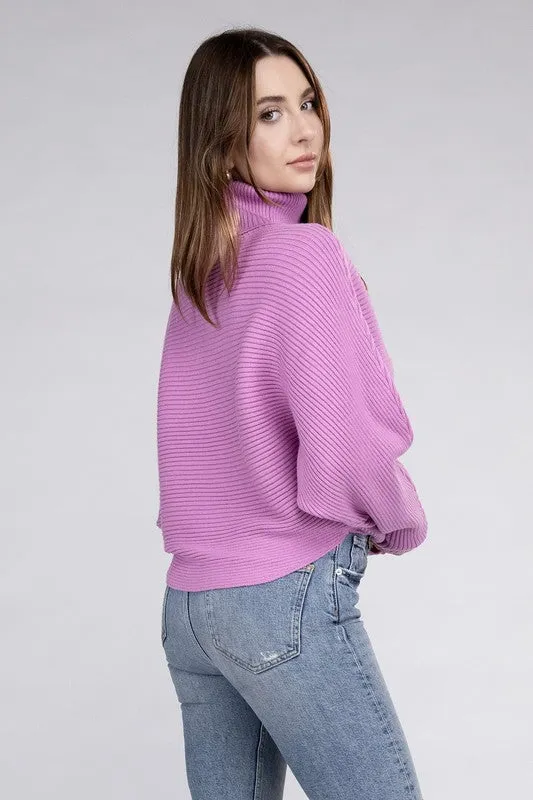 Polished Sophistication Dolman Sleeve Turtleneck Sweater - 5 Colors