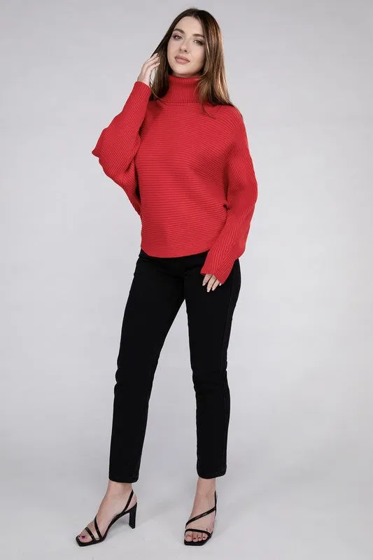 Polished Sophistication Dolman Sleeve Turtleneck Sweater - 5 Colors