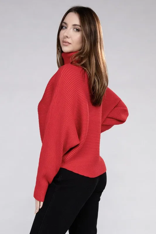 Polished Sophistication Dolman Sleeve Turtleneck Sweater - 5 Colors