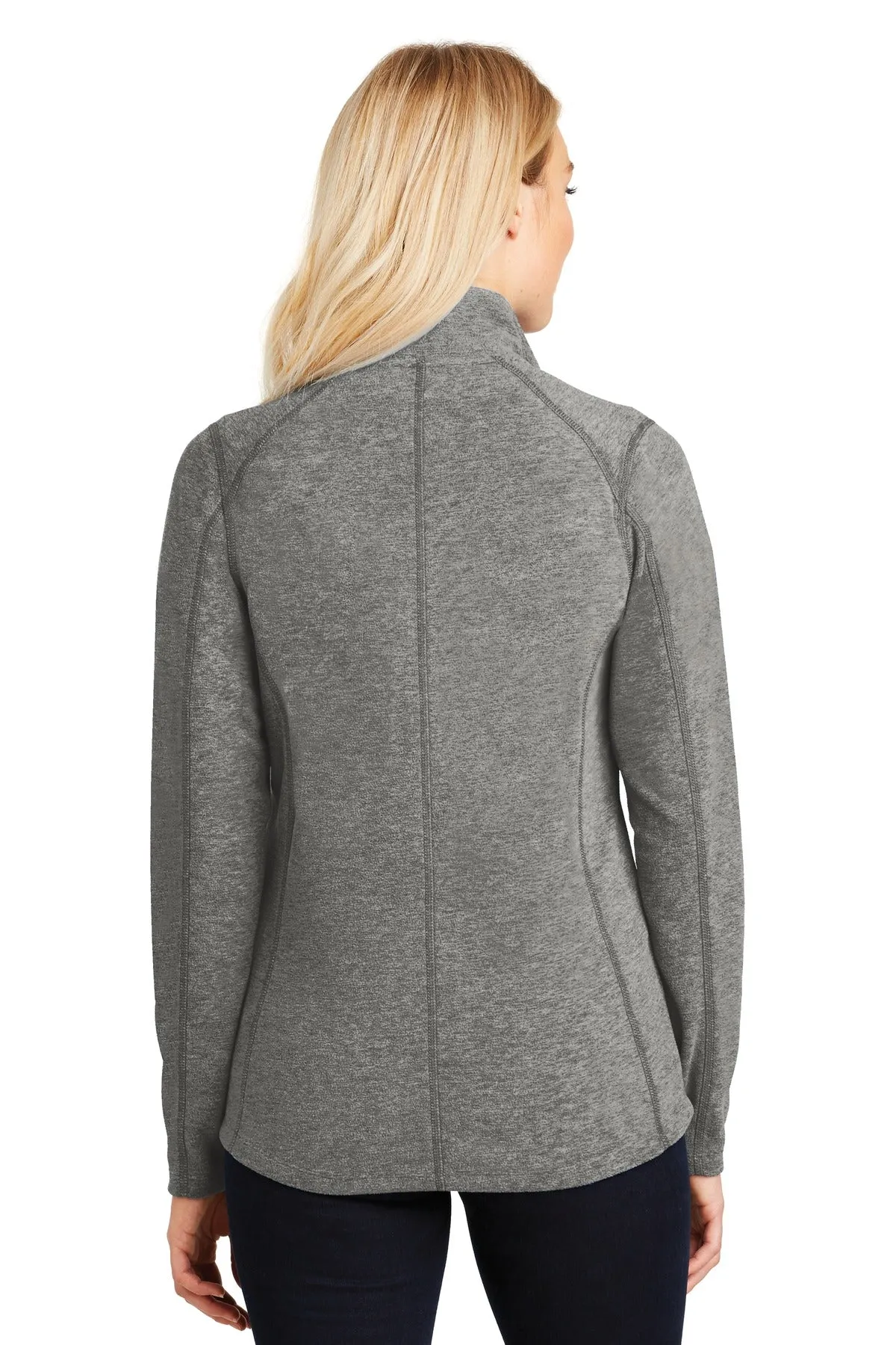 Port Authority Ladies Heather Microfleece Full-Zip Jacket. L235