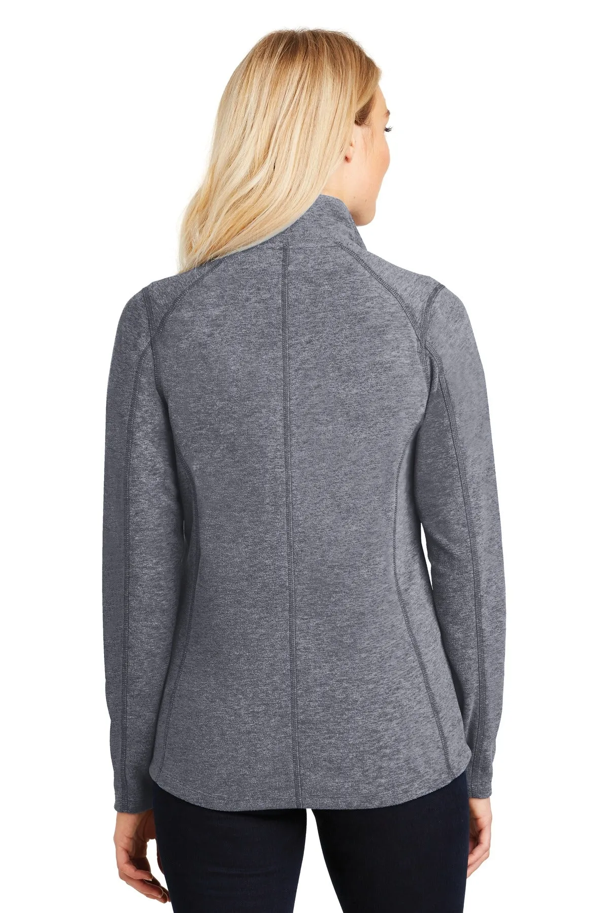 Port Authority Ladies Heather Microfleece Full-Zip Jacket. L235