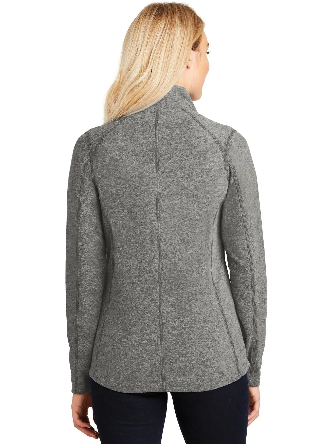 Port Authority Ladies Heather Microfleece Full-Zip Jacket