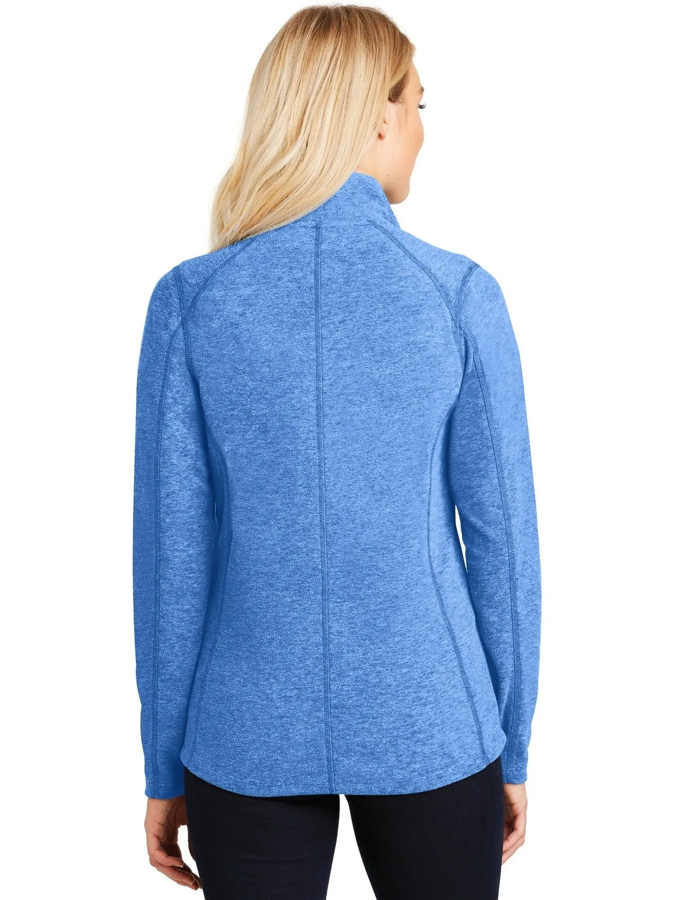 Port Authority Ladies Heather Microfleece Full-Zip Jacket