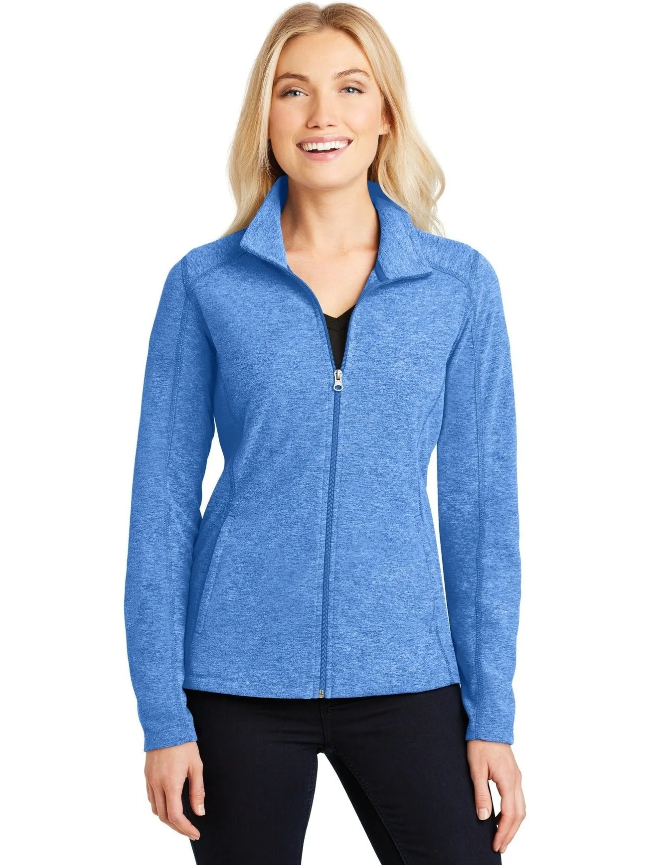 Port Authority Ladies Heather Microfleece Full-Zip Jacket