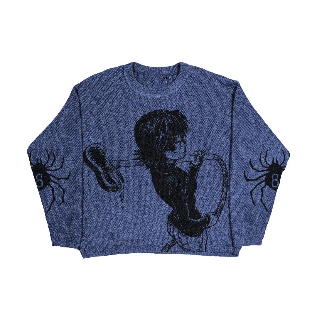 Premium Hunter x Hunter-Inspired Knit Sweater – Shizuku Nen Chain Jacquard Design