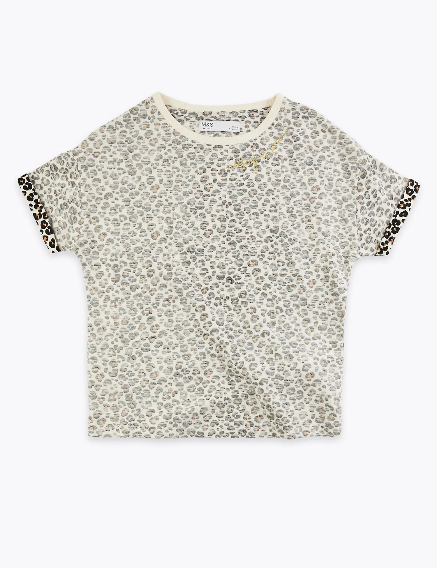 Pure Cotton Leopard Print T-Shirt