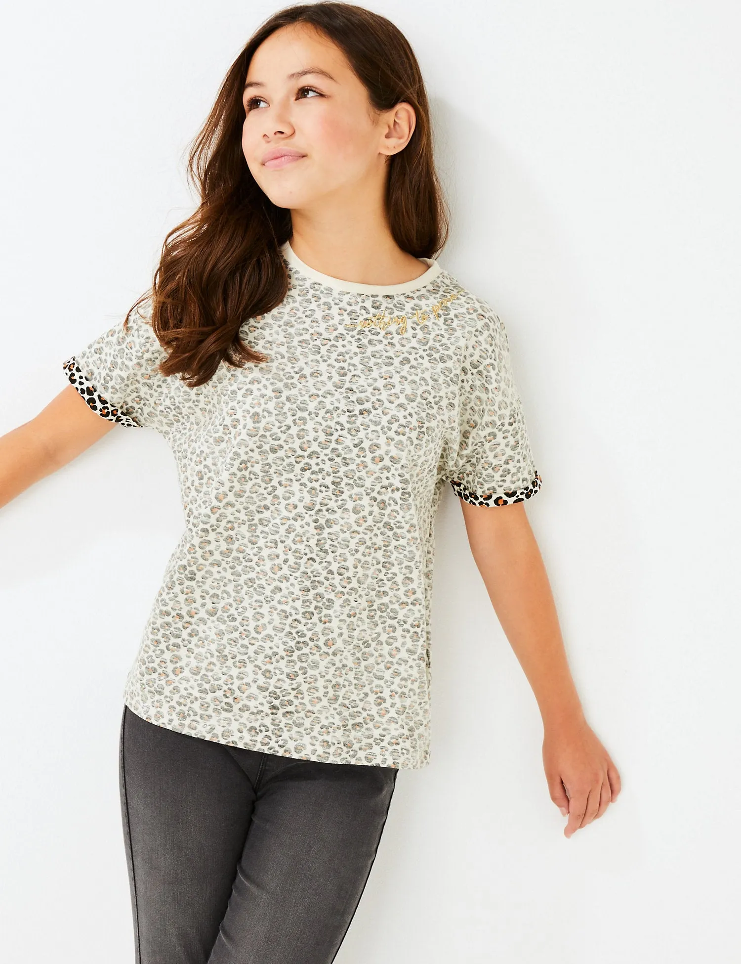 Pure Cotton Leopard Print T-Shirt