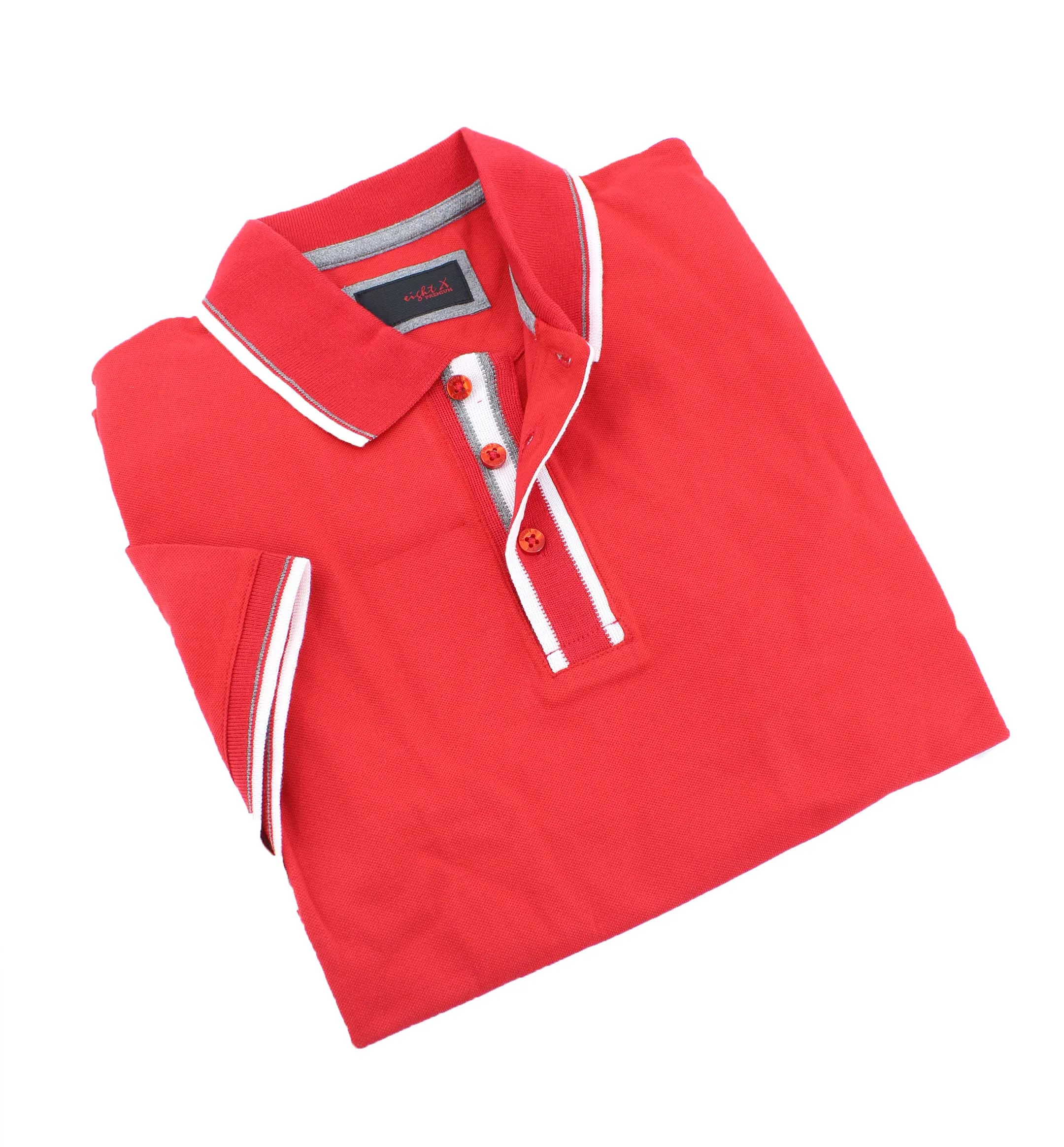 Red Polo With White Trim