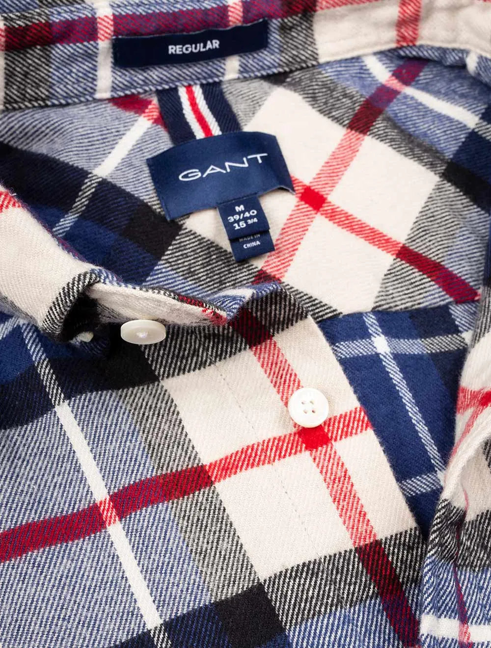 Regular Fit Flannel Tartan Shirt Deep Blue