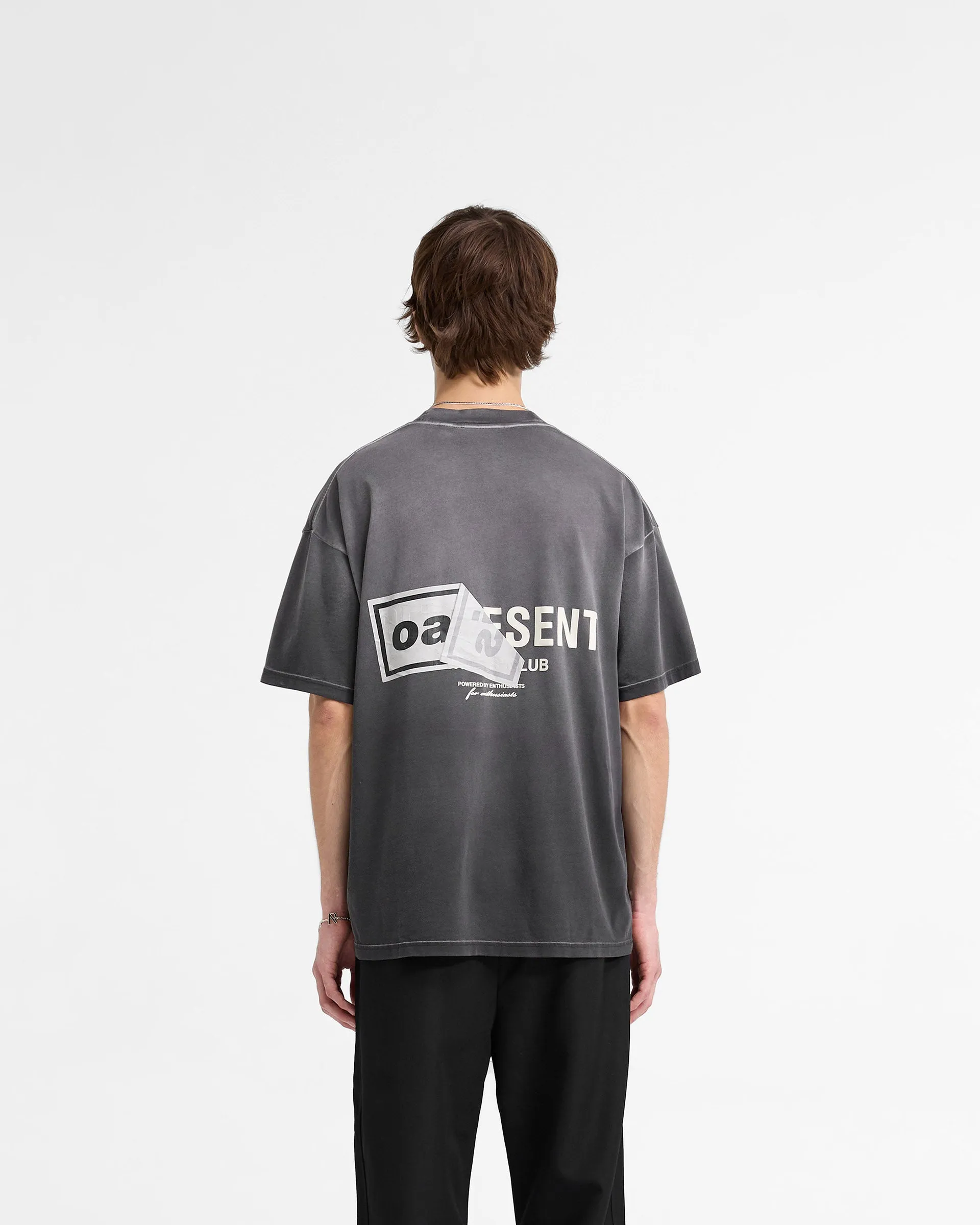 Represent X Oasis Owners Club T-Shirt - Stained Black