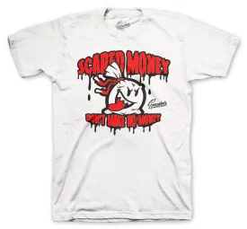 Retro 4 Red Metallic Scared Money Shirt