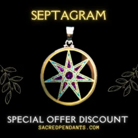 Septagram Limited Edition -Sacred Geometry Gemstone Pendant - Crystals - EMF protection