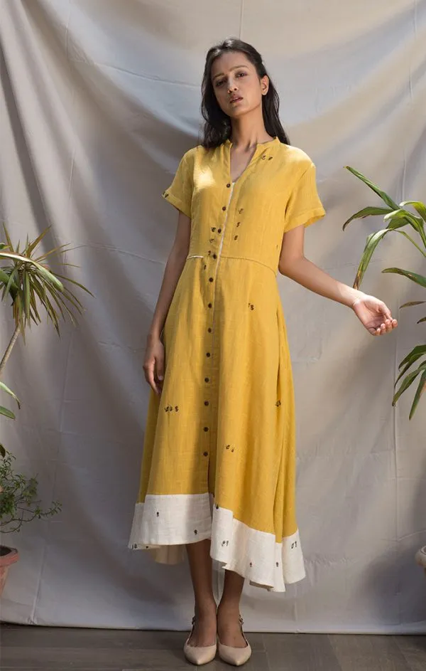 Shirt Dress - Mustard