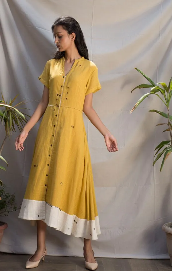 Shirt Dress - Mustard