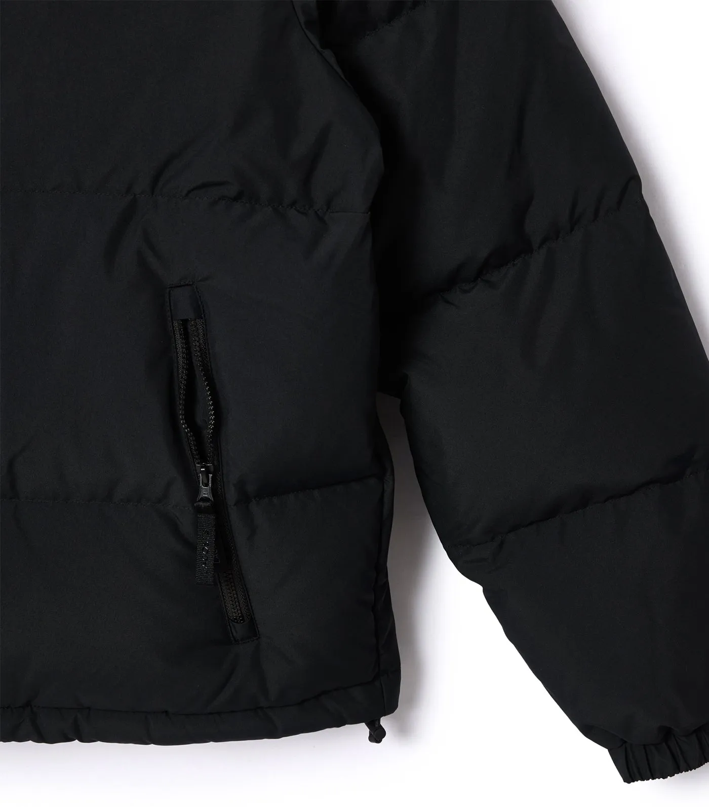 Showerproof Down Jacket with Quilted Croc Black