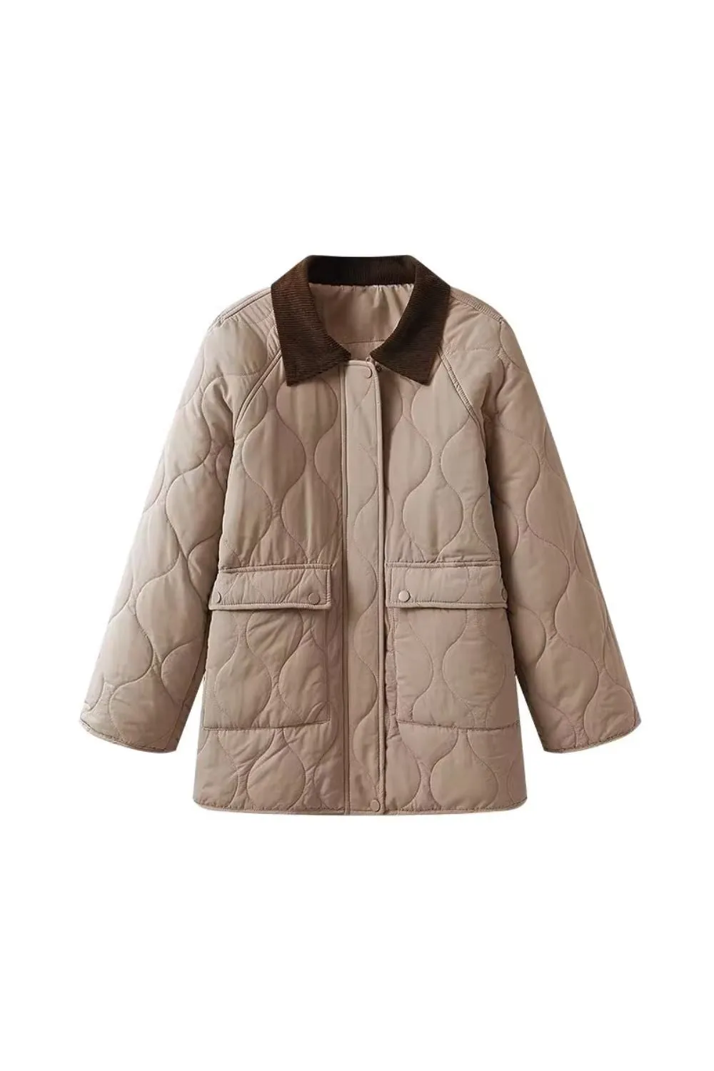 'Skylar ' Quilted Color-Block Puffer Jacket (3 color)