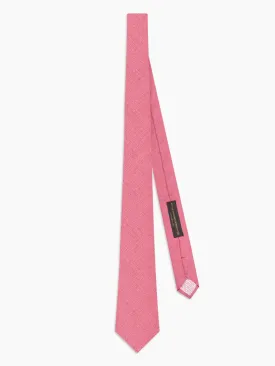 Slim Pink Textured Wool Tie