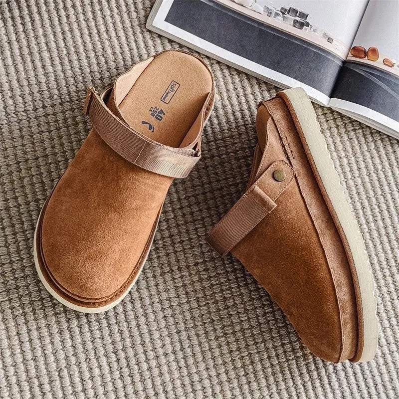 Sling Back Suede Slip On Shoes