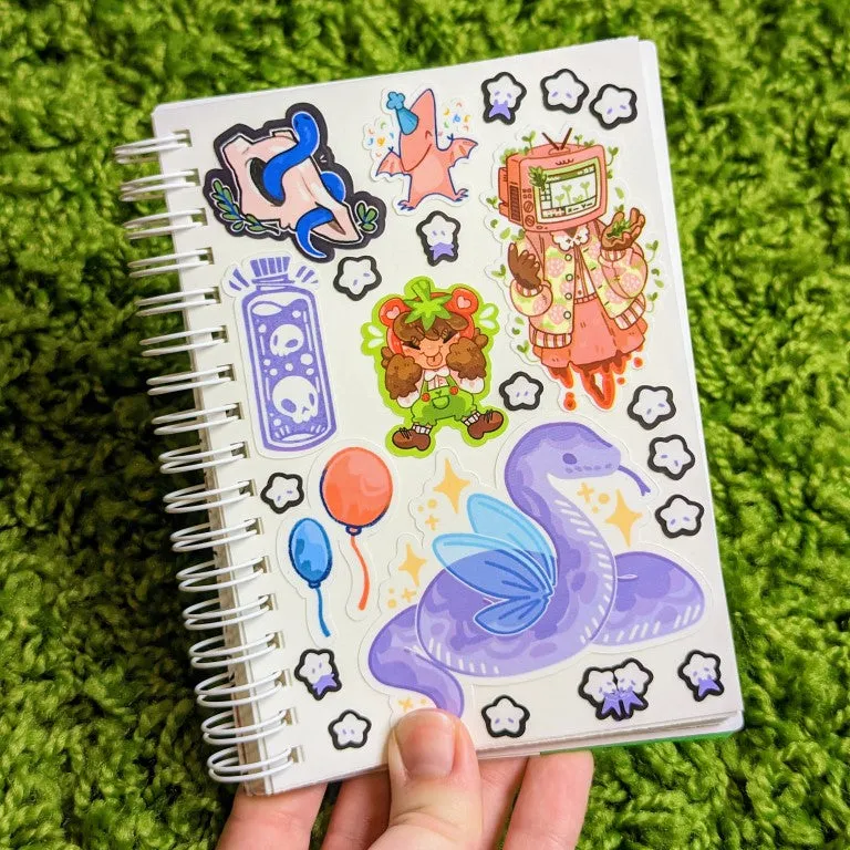 Space Bun Bun Small Reusable Sticker Book