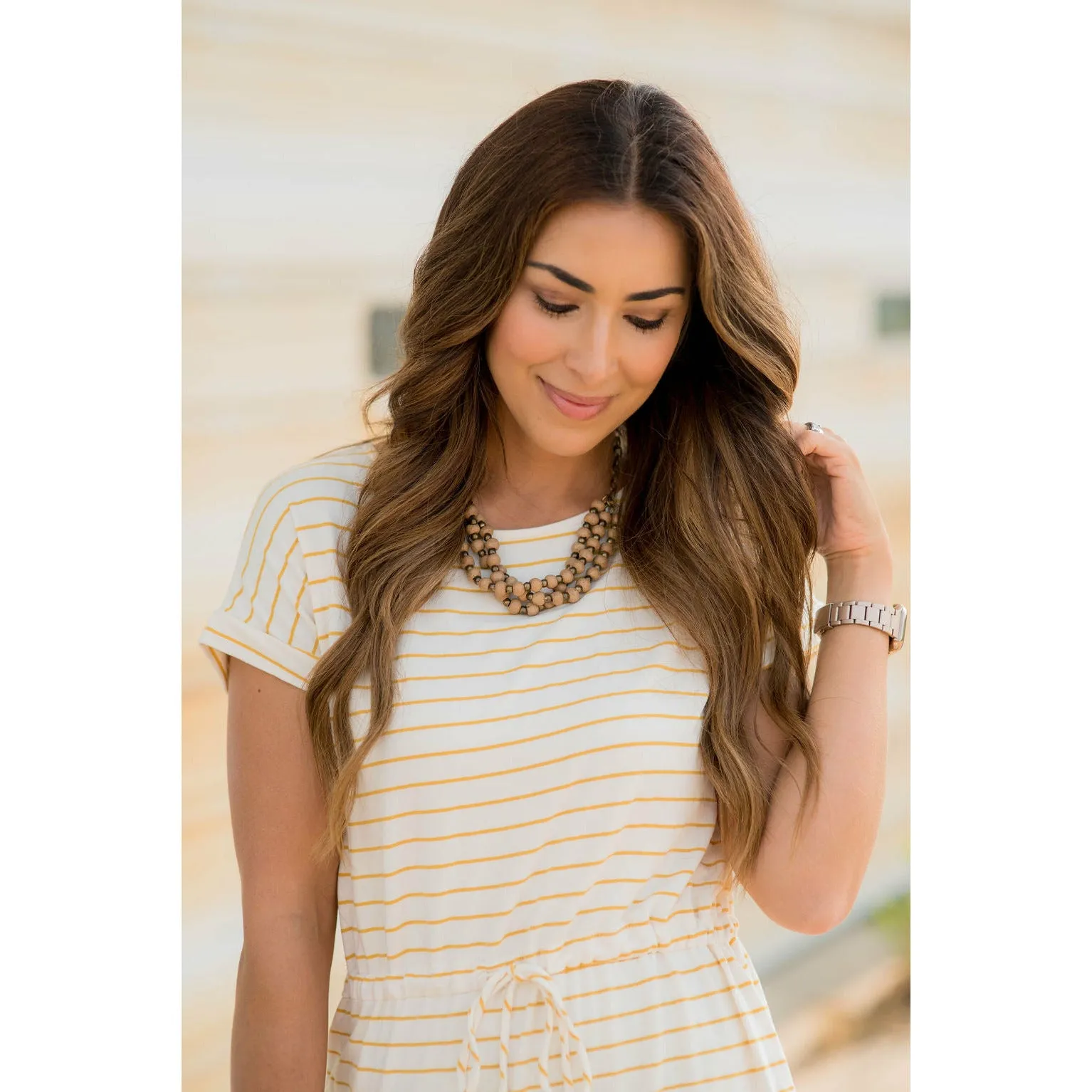 Striped Tie Tee Dress