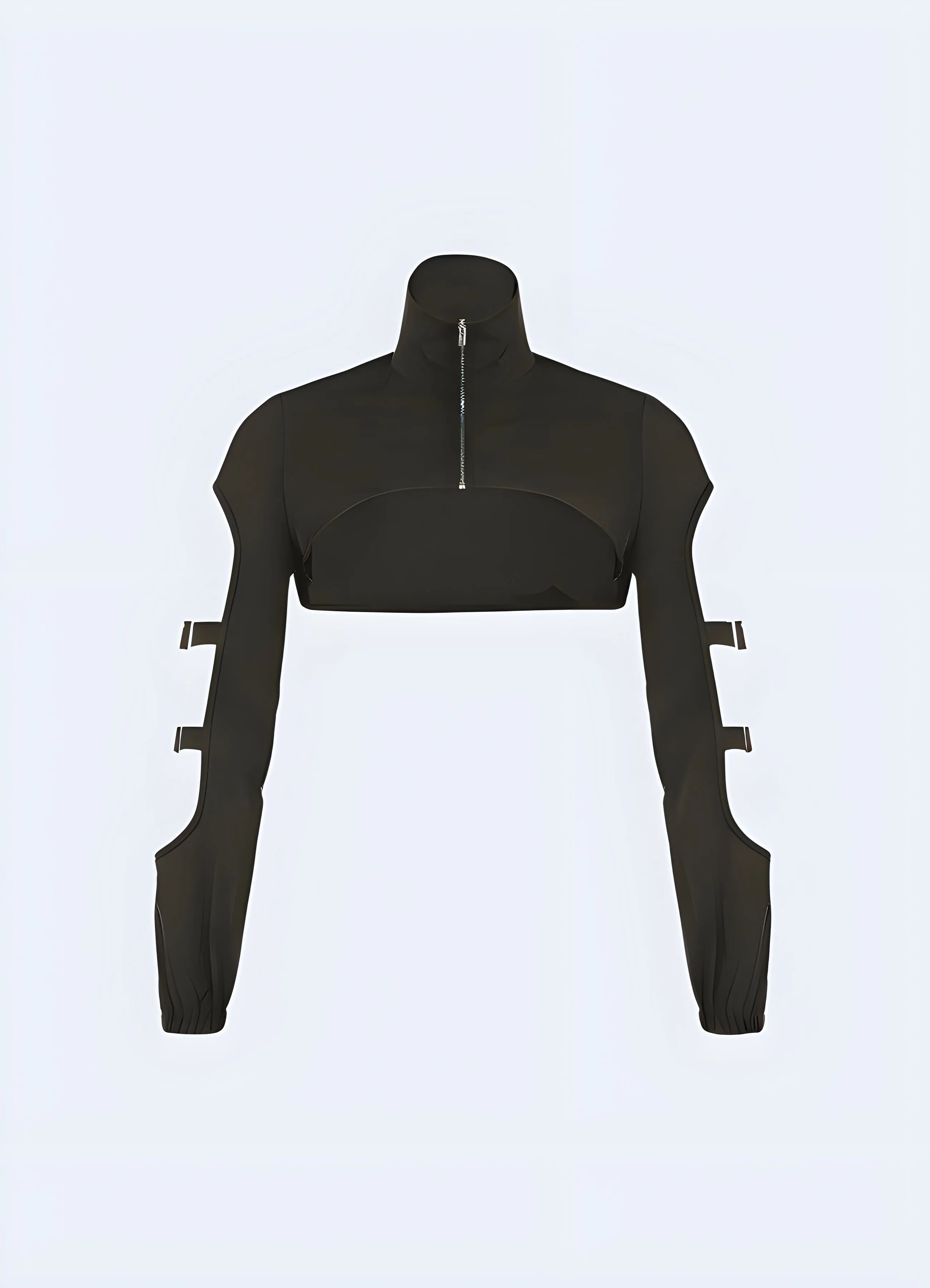 Techwear Cyberpunk Black Sleeves Turtleneck