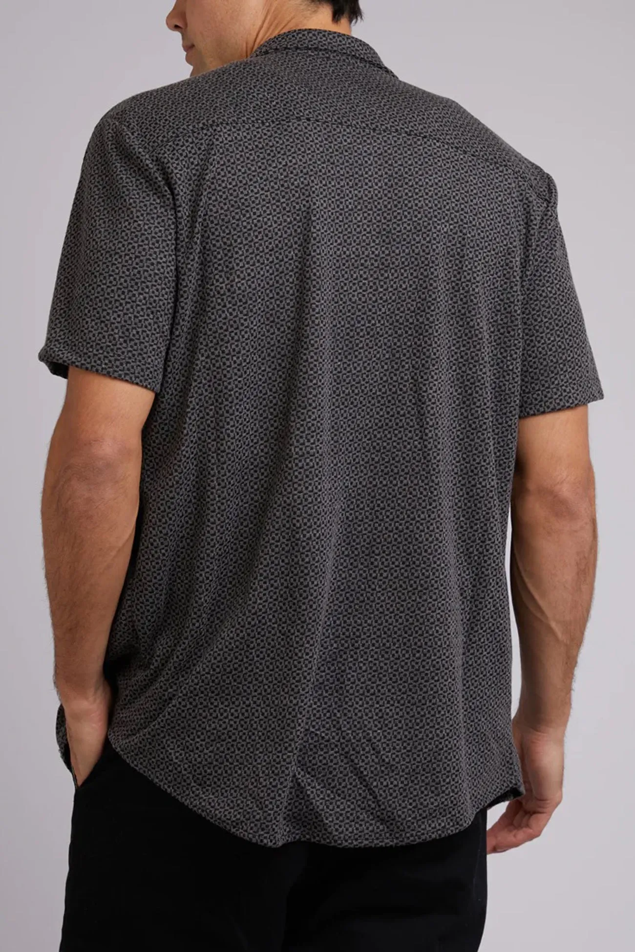 Textured Short Sleeve Shirt Black